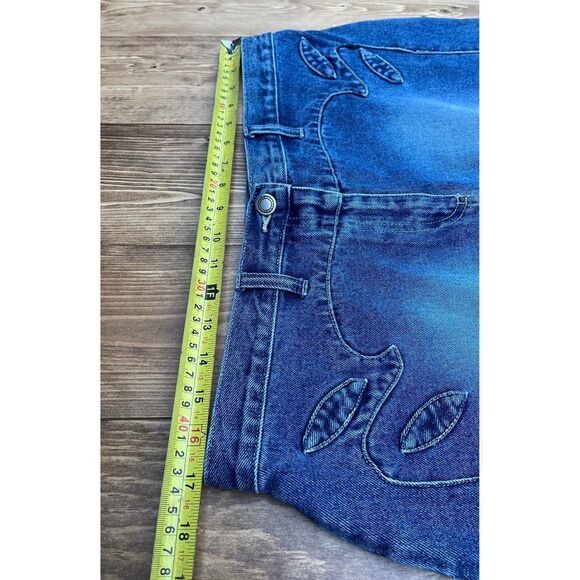 Vintage Faded Glory Western Cow Girl Style Blue Denim Skirt Women's 14 - Picture 7 of 8